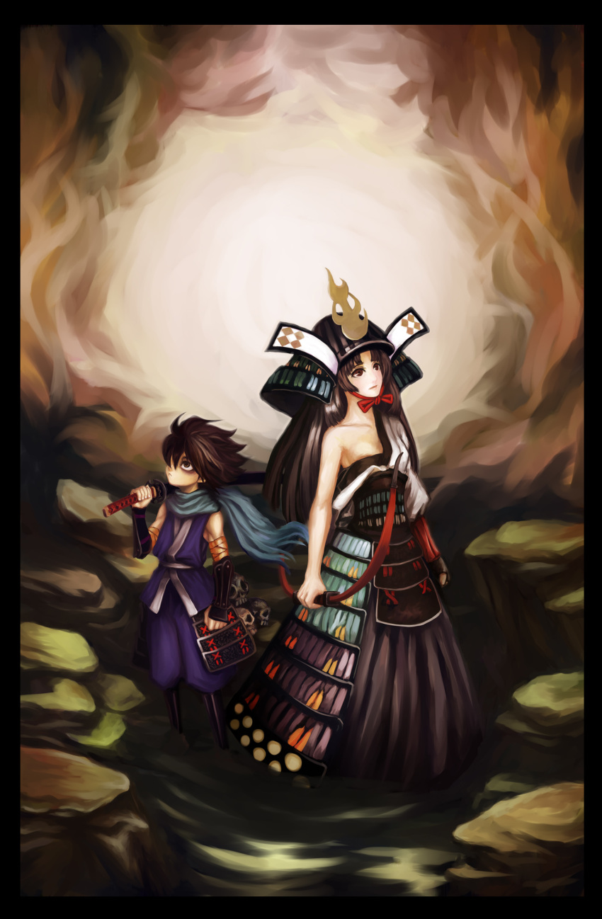 armor cave highres iyokamioto kisuke oboro_muramasa oboro_muramasa_youtouden torahime