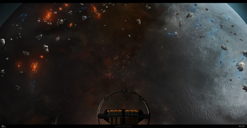 absurdres artist_name asteroid asteroid_field attack_ship_(eve_online) barge_(eve_online) battle boulder building caldari_navy_(eve_online) caldari_state_(eve_online) capital_ship_(eve_online) clouds commentary company_logo concept_art copyright_logo copyright_name cormorant_(eve_online) crack daniel_matthews debris destroyer_(eve_online) droneboat_(eve_online) dust_cloud energy_beam english_commentary eve_online fire fleet floating_rock flying glowing harvesting_ship_(eve_online) hauler_(eve_online) hauling_ship_(eve_online) highres in_orbit industrial industrial_ship_(eve_online) letterboxed logo mining no_humans official_art outdoors outer_ring_excavations_(eve_online) photoshop_(medium) planet primae_(eve_online) realistic rock rorqual_(eve_online) scenery science_fiction space_station spacecraft support_ship_(eve_online) upwell_consortium_(eve_online) wreckage zero_gravity