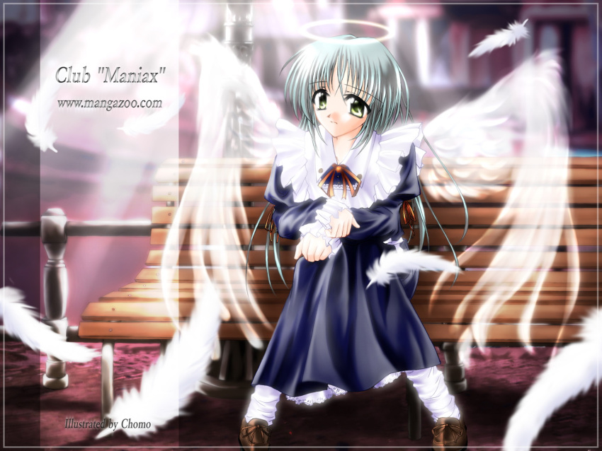 angel bench chomo club_maniax feathers maid wings