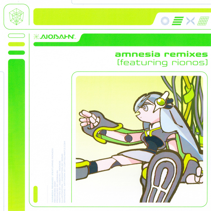 1girl absurdres aiobahn album_cover android blunt_bangs closed_mouth cover grey_eyes grey_hair highres joints long_hair long_sleeves looking_to_the_side profile reaching robot_joints samusu_gi second-party_source shoe_soles sitting solo very_long_hair