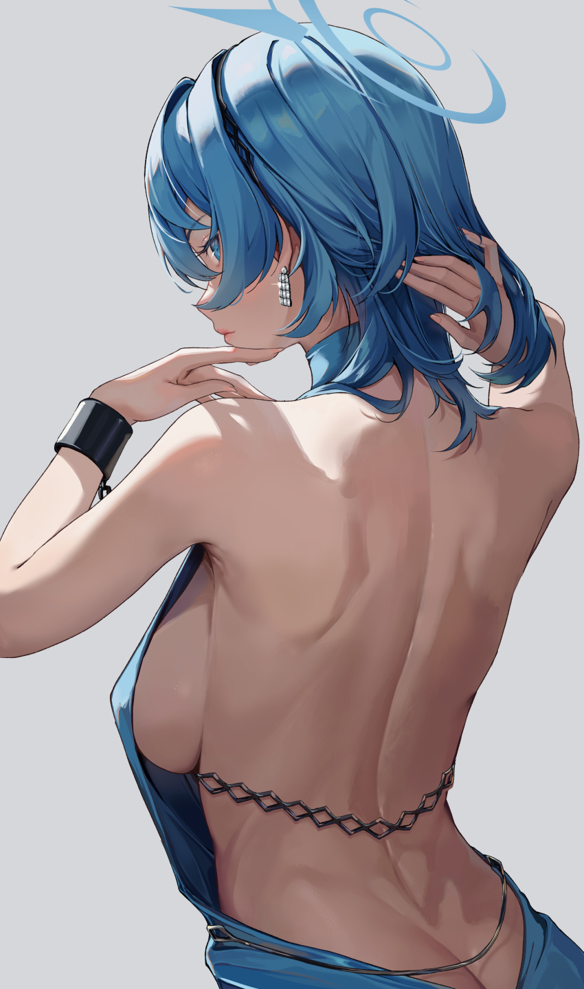 absurdres ako_(blue_archive) back blue_archive blue_hair breasts highres mirei-yume