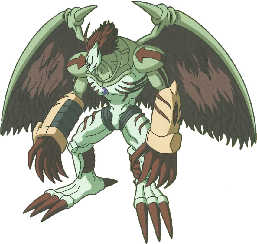 arkadimon_perfect armor claws creature demon digimon digimon_story:_cyber_sleuth_hacker's_memory digimon_xros_wars fangs full_armor full_body horns monster muscular no_humans official_art scan solo tentacles toei_animation wings