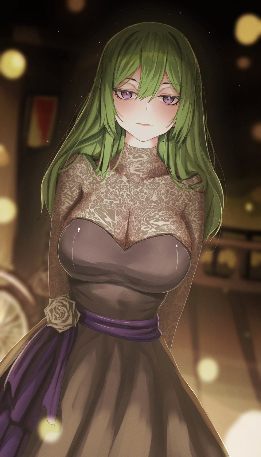 absurdres breasts dress highres lace large_breasts party shiraitoart983 sousou_no_frieren ubel_(sousou_no_frieren)