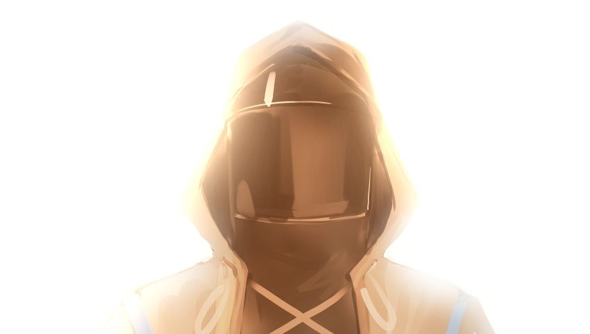 1boy absurdres arknights black_jacket black_shirt doctor_(arknights) highres hood hooded_jacket jacket looking_at_viewer mask meme shirt simple_background solo upper_body you_are_my_sunshine