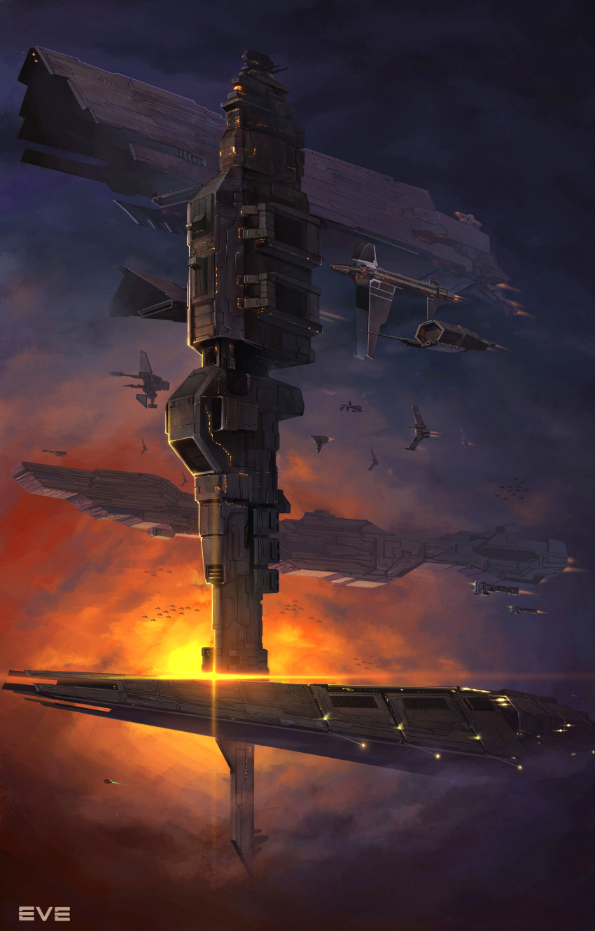 absurdres attack_ship_(eve_online) battlecruiser_(eve_online) battleship_(eve_online) bellicose_(eve_online) capital_ship_(eve_online) capsule_(eve_online) carrier carrier_(eve_online) clouds cloudy_sky combat_ship_(eve_online) commentary copyright_name cruiser_(eve_online) cyclone_(eve_online) destroyer_(eve_online) dreadnought_(eve_online) duan_henglong eve_online fleet frigate_(eve_online) glowing highres hurricane_(eve_online) logo maelstrom_(eve_online) military_vehicle minmatar_republic_(eve_online) naglfar_(eve_online) no_humans outdoors rifter_(eve_online) rupture_(eve_online) scenery science_fiction scythe_(eve_online) sky spacecraft stabber_(eve_online) star_(sky) super_capital_ship_(eve_online) supercarrier_(eve_online) support_ship_(eve_online) tempest_(eve_online) titan_(eve_online) tornado_(eve_online) typhoon_(eve_online) vehicle_focus