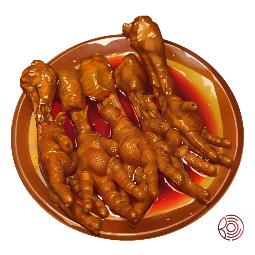abaoyaonuli absurdres bowl chicken_(food) chicken_feet_(food) food food_focus highres meat original simple_background white_background