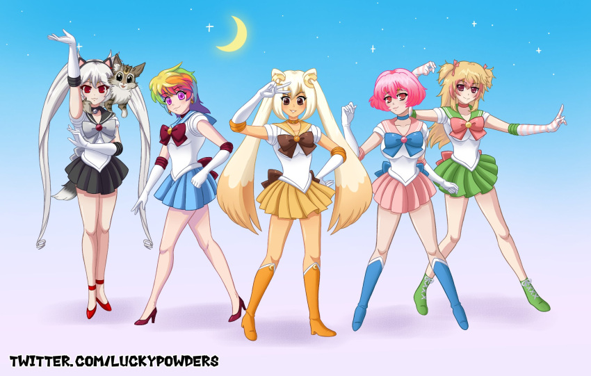 cassie_(crush_crush) crush_crush elle_(crush_crush) iro_(crush_crush) mio_(crush_crush) quill_(crush_crush) sailor_moon_(cosplay) twintails