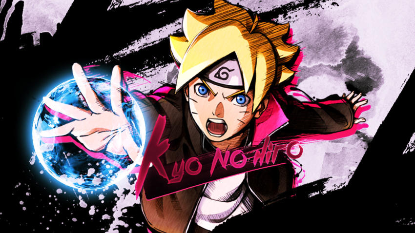 1boy blonde_hair blue_eyes boruto:_naruto_next_generations boruto:_naruto_the_movie child commentary electricity english_commentary facial_mark forehead_protector glowing jacket long_sleeves looking_at_viewer male_focus naruto_(series) open_mouth short_hair solo spike7x spiky_hair upper_body uzumaki_boruto whisker_markings