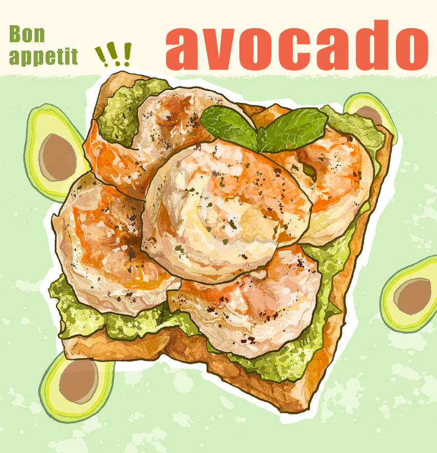 avocado bmu_s bread bread_slice food food_focus food_name highres no_humans original toast