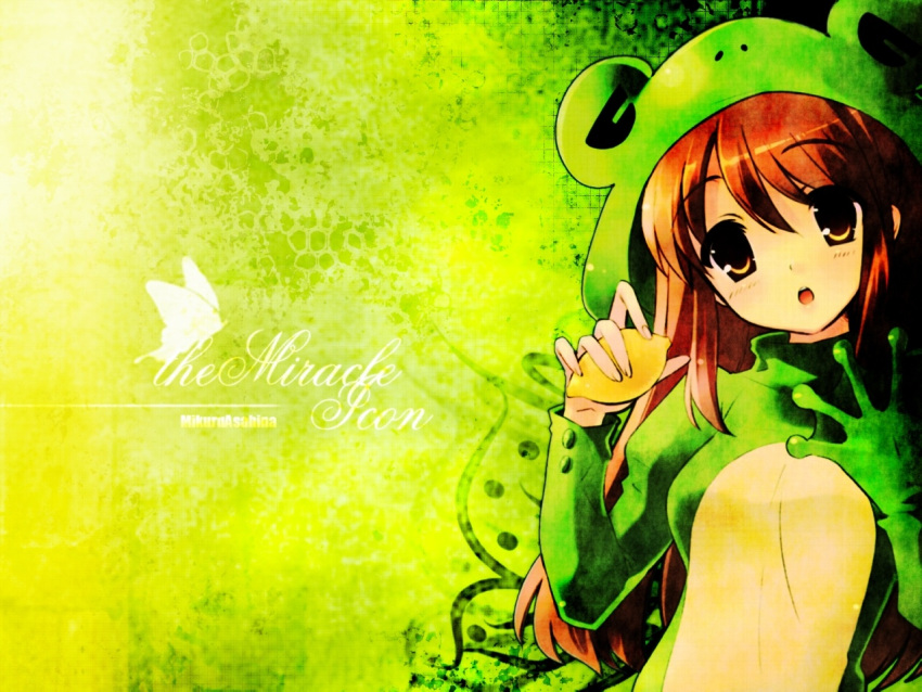 asahina_mikuru cosplay frog froggirl green lemon mellon suzumiya_haruhi_no_yuuutsu