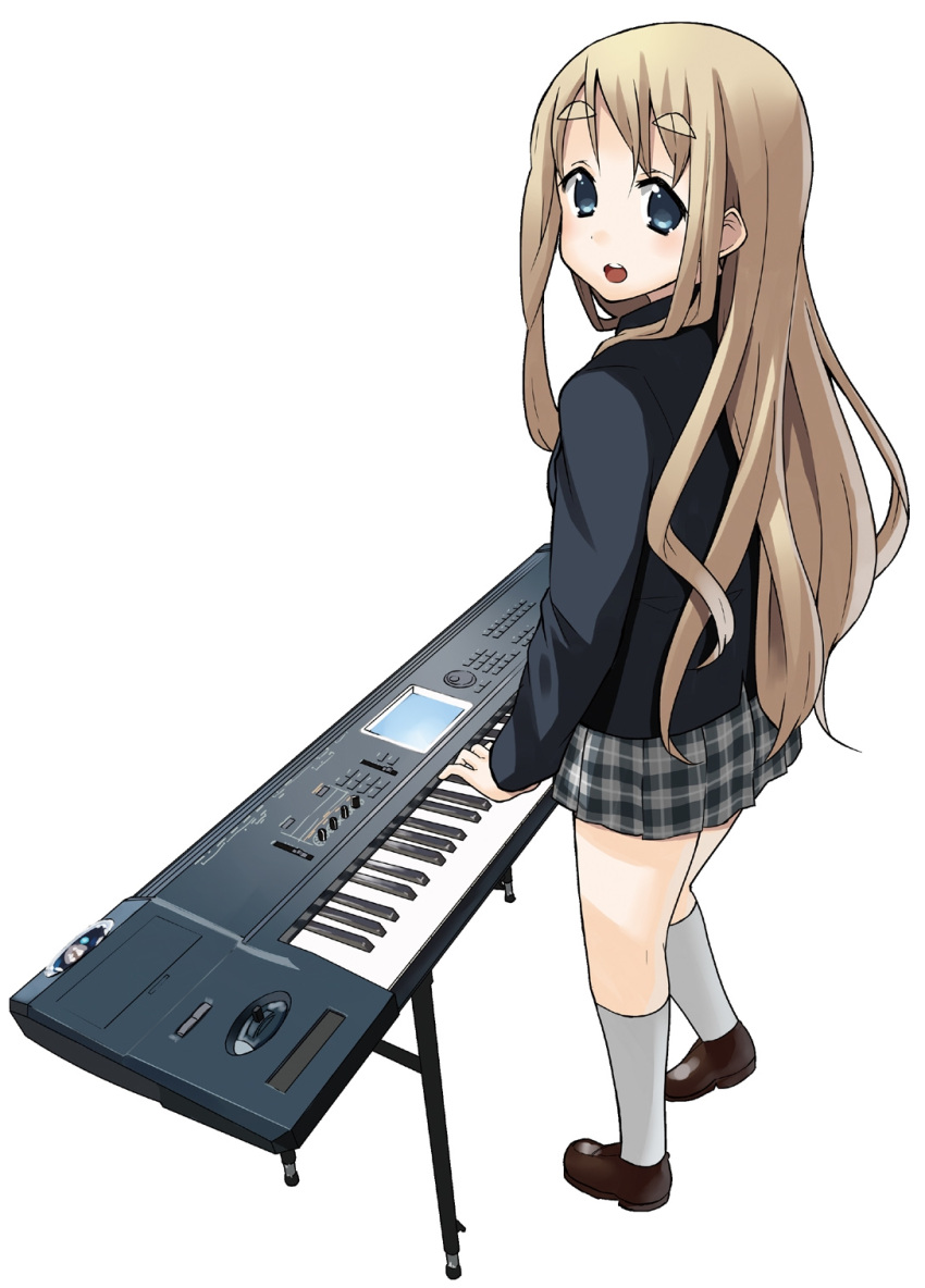 instrument k-on! kakifly keyboard_(instrument) korg kotobuki_tsumugi official_art school_uniform synthesizer