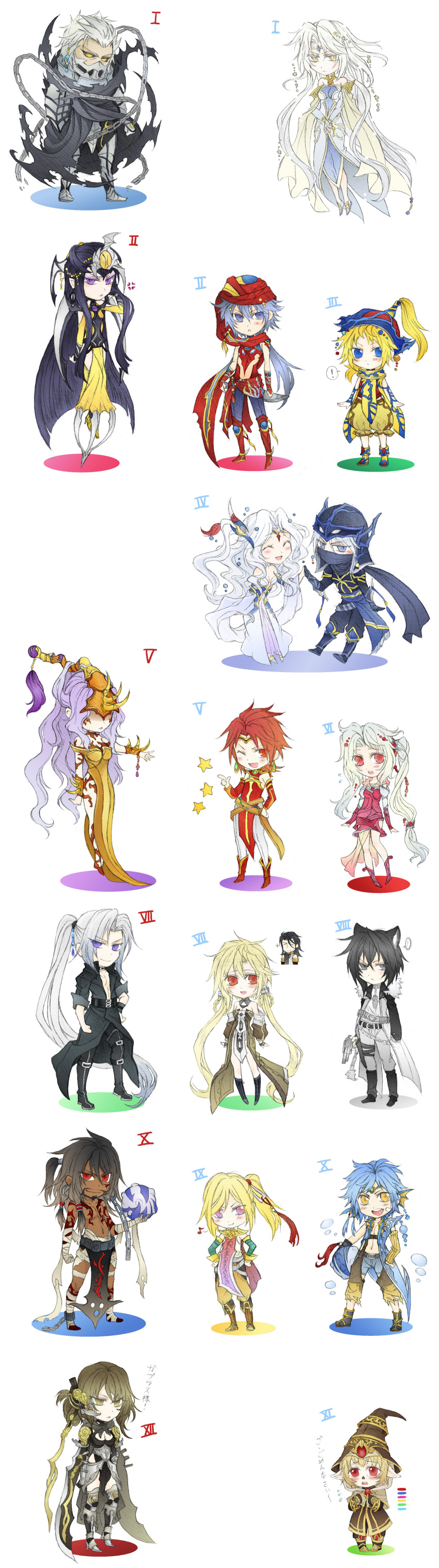 ... 6+boys 6+girls absurdres anger_vein animal_ears armband armor asymmetrical_hair ball bandages bare_shoulders beard belt black_hair black_sclera blitzball blonde_hair blood_sword blue_eyes blue_hair blush boots brave_blade breasts bubble buster_sword butz_klauser cape cat_ears cecil_harvey chain chaos_blade chibi choker cleavage cloud_strife coat dark_skin dark_sword detached_sleeves dissidia_final_fantasy dress earrings ears elbow_gloves emperor_(ff2) everyone exdeath faceless faceless_female facial_hair facial_mark facial_markings final_fantasy final_fantasy_i final_fantasy_ii final_fantasy_iii final_fantasy_iv final_fantasy_ix final_fantasy_v final_fantasy_vi final_fantasy_vii final_fantasy_vii_advent_children final_fantasy_viii final_fantasy_x final_fantasy_xi final_fantasy_xii fingerless_gloves fins first_ken fraternity frioniel fusion_swords gabranth garland_(ff1) gloves gradient_hair grey_eyes gun gunblade hair_ornament hairclip hand_on_hip handgun hat head_fins helmet highres holster jacket jecht jewelry long_hair mage_masher make_up makeup masamune mask midriff multicolored_hair multiple_boys multiple_girls musical_note mustache navel necklace no_eyes onion_knight open_mouth personification pink_eyes pointy_ears ponytail purple_eyes purple_hair red_eyes red_hair redhead sash scarf sephiroth shantotto shawl shinzui_(fantasysky7) short_hair shorts side_ponytail silver_hair sleeveless smile smirk squall_leonhart staff star tarutaru tattoo tears thigh-highs thigh_holster thigh_strap thighhighs tiara tidus tina_branford torn_clothes translated trench_coat twintails uneven_twintails very_long_hair violet_eyes warrior_of_light weapon white_hair wink witch_hat yellow_eyes zack_fair zidane_tribal