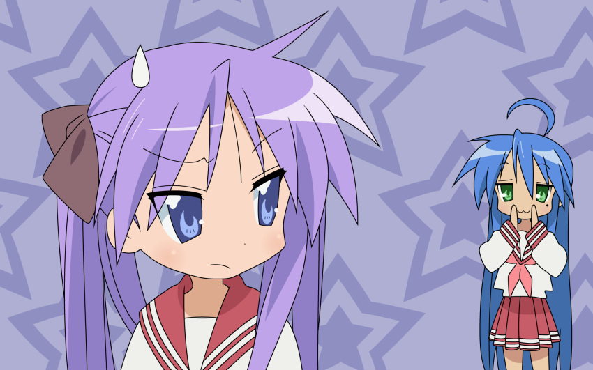 :3 hiiragi_kagami izumi_konata lucky_star seifuku stars