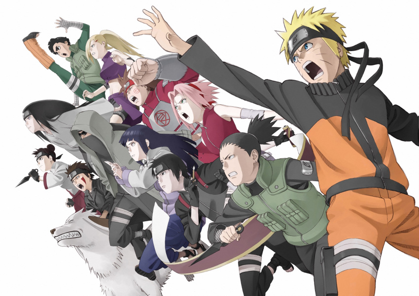 aburame_shino haruno_sakura hyuuga_hinata hyuuga_neji inuzuka_kiba nara_shikamaru naruto rock_lee sai tenten yamanaka_ino