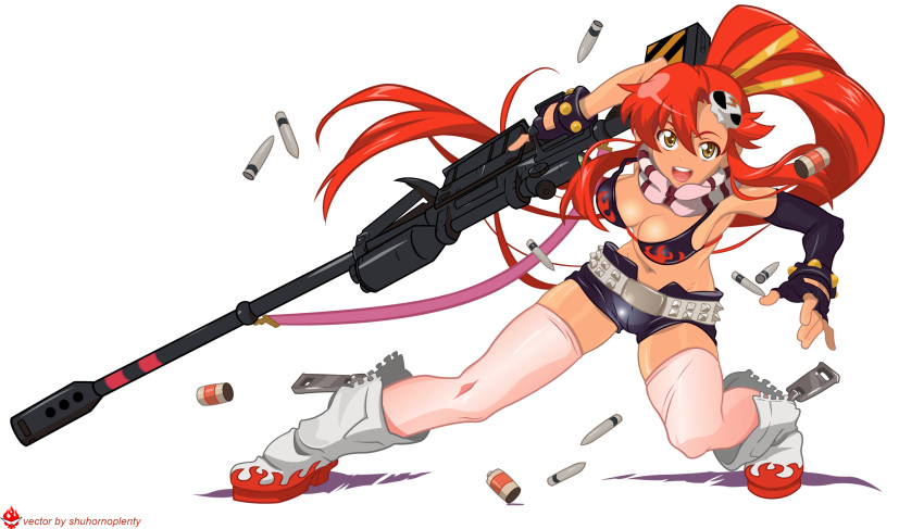 bikini_top cleavage signed tengen_toppa_gurren_lagann thigh-highs vector yoko