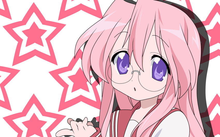 glasses lucky_star pink_hair stars takara_miyuki