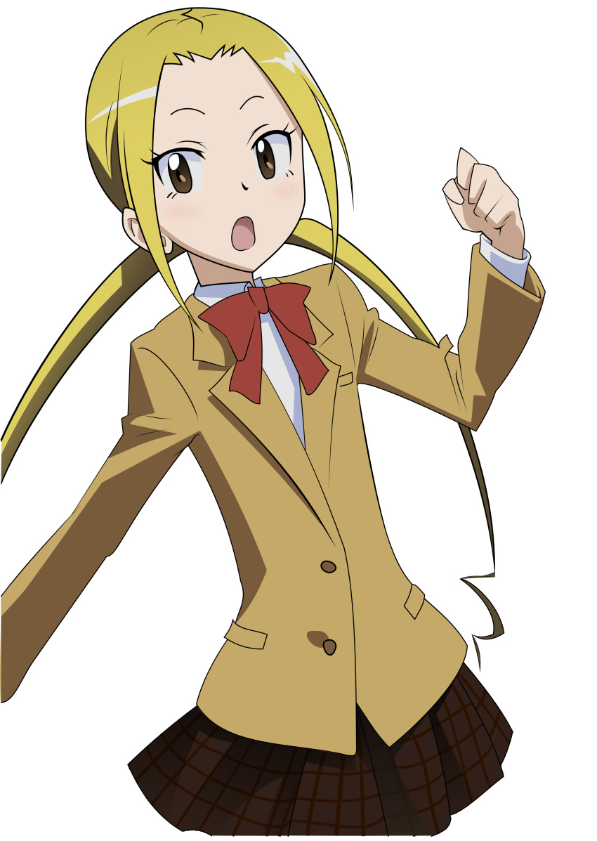 blazer blonde_hair chikuson find_artist hagimura_suzu highres loafers midget open_mouth pantyhose school_uniform seitokai_yakuindomo shoes skirt transparent_background twintails yellow_eyes