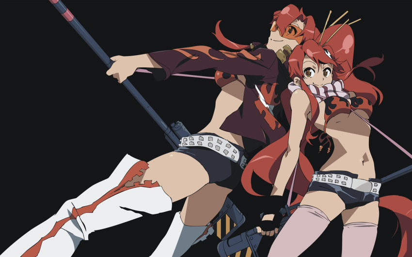 black pink_thighhighs tagme tengen_toppa_gurren_lagann thigh-highs yoko_littner yoko_ritona