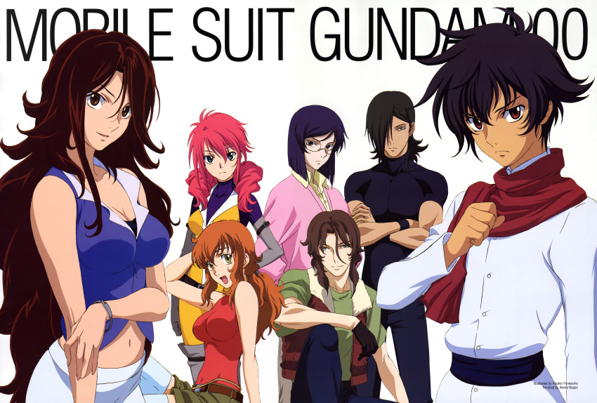 allelujah_haptism christina_sierra feldt_grace gundam gundam_00 highres lockon_stratos mobile_suit_gundam_00 official_art setsuna_f_seiei sumeragi_lee_noriega sumeragi_ri_noriega tieria_erde widescreen