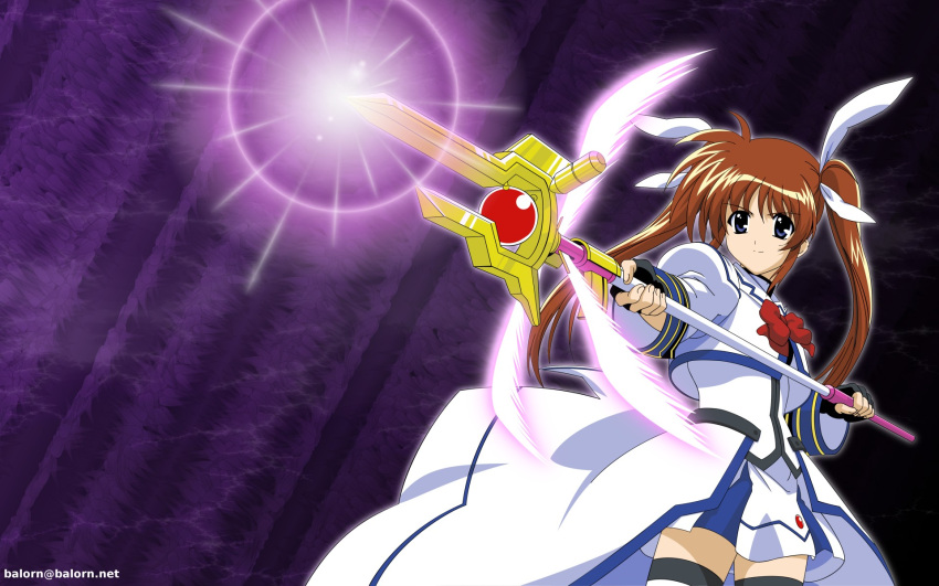 mahou_shoujo_lyrical_nanoha_strikers tagme takamachi_nanoha thigh-highs widescreen