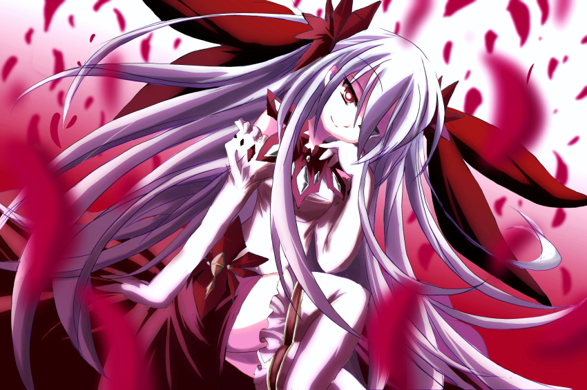 artist_request highres kirby_(series) long_hair personification red_eyes silver_hair zero_two