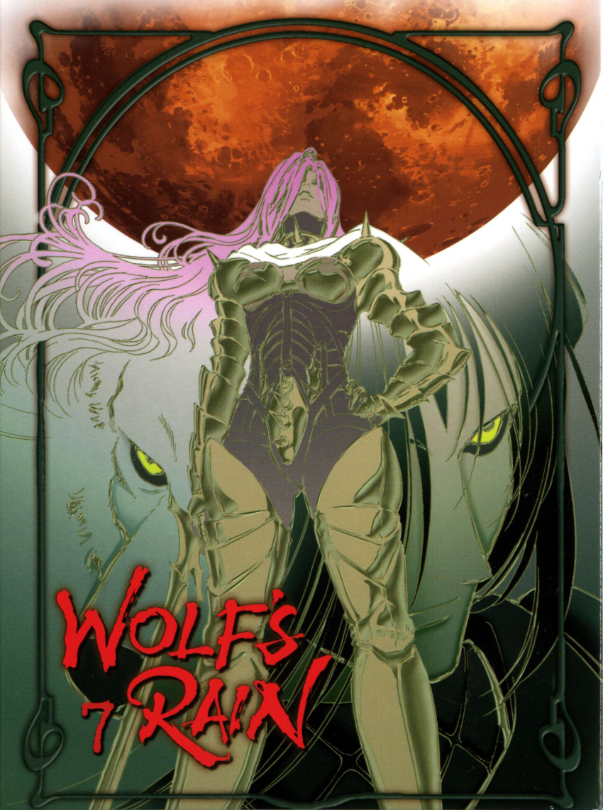 armor colorful cover darcia highres jaguara kiba long_hair sword weapon wolf wolf's_rain wolf's_rain