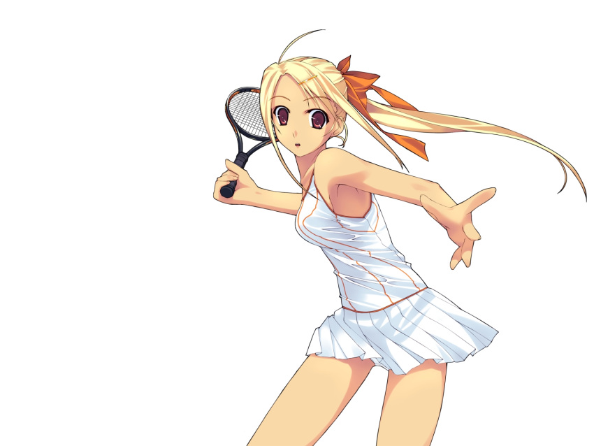blonde_hair murakami_suigun short_skirt tennis white