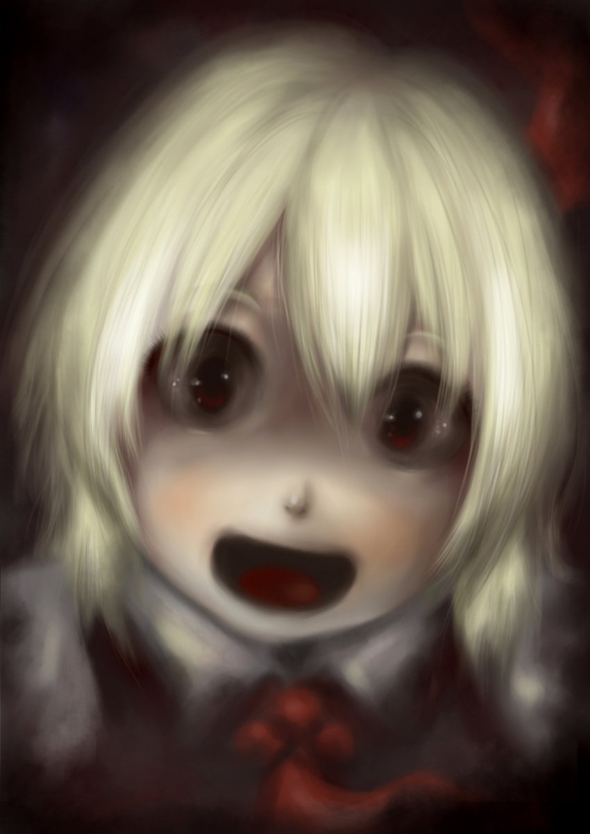 absurdres adesa blonde_hair blush highres open_mouth red_eyes rumia solo the_embodiment_of_scarlet_devil touhou youkai