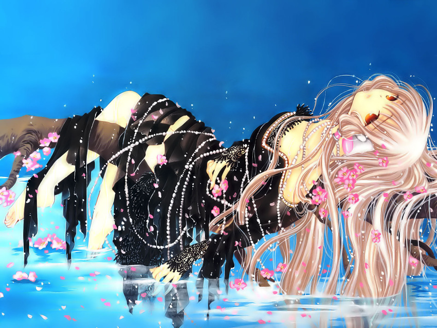 blue chii chobits clamp freya water your_eyes_only