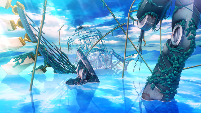 game_cg scenic skyfish soukyuu_no_soleil water