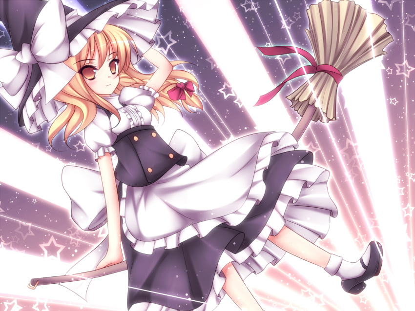 broom hat kirisame_marisa mikan_(5555) solo touhou witch witch_hat