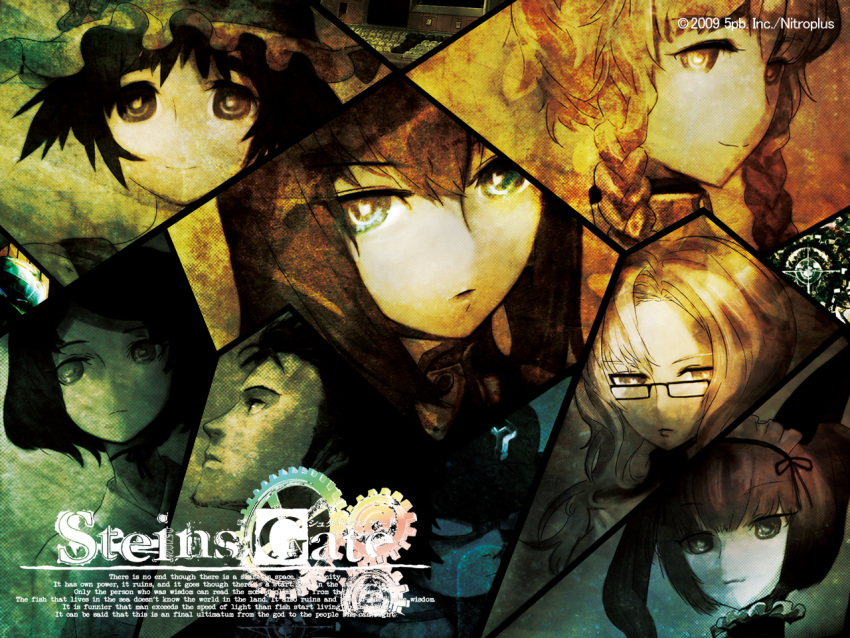 amane_suzuha faris_nyanyan hashida_itaru huke kiryu_moeka makise_kurisu okabe_rintarou shiina_mayuri steins;gate urushibara_luka wallpaper