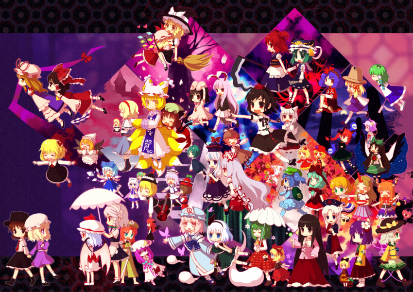 aki_minoriko aki_shizuha alice_margatroid bucket chen cirno daiyousei everyone flandre_scarlet fujiwara_no_mokou hakurei_reimu hieda_no_akyuu highres hong_meiling horn hoshiguma_yuugi houraisan_kaguya ibuki_suika in_bucket in_container inaba_tewi inubashiri_momiji izayoi_sakuya kaenbyou_rin kagiyama_hina kamishirasawa_keine kawashiro_nitori kazami_yuuka kirisame_marisa kisume koakuma kochiya_sanae komeiji_koishi komeiji_satori konpaku_youmu kurodani_yamame letty_whiterock lily_white lunasa_prismriver lyrica_prismriver maribel_han maribel_hearn medicine_melancholy merlin_prismriver mizuhashi_parsee moriya_suwako multiple_girls mystia_lorelei nishiki_koi onozuka_komachi patchouli_knowledge reisen_udongein_inaba reiuji_utsuho remilia_scarlet rumia saigyouji_yuyuko scanning_dust shameimaru_aya shanghai shanghai_doll shikieiki_yamaxanadu su-san touhou usami_renko wriggle_nightbug yagokoro_eirin yakumo_ran yakumo_yukari yasaka_kanako