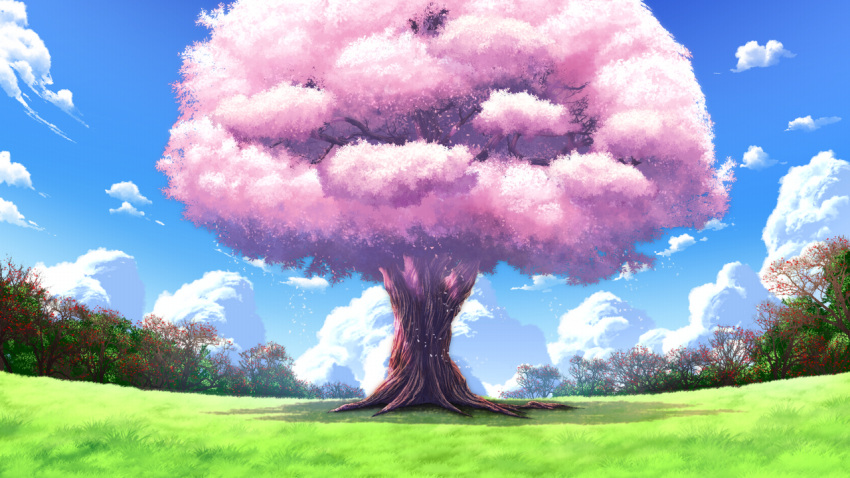 clouds fortissimo//akkord:bsusvier game_cg grass landscape scenic sky tree