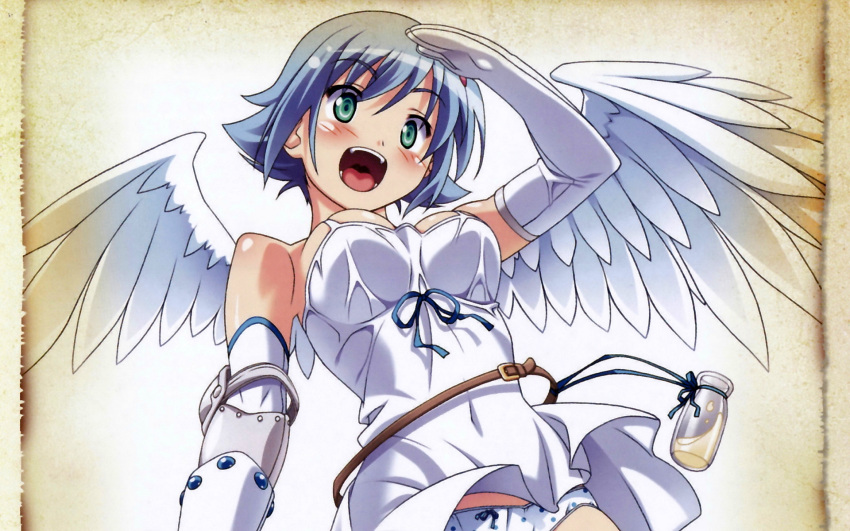 angel nanael queen's_blade queen's_blade short_hair wings