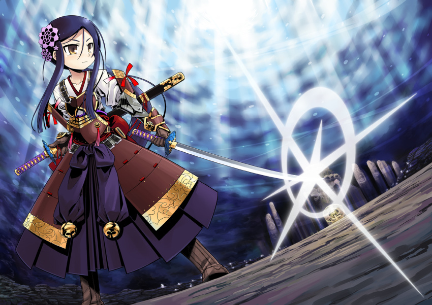 armor japanese_clothes katana sekaiju_no_meikyuu shogun_(sekaiju) sword weapon