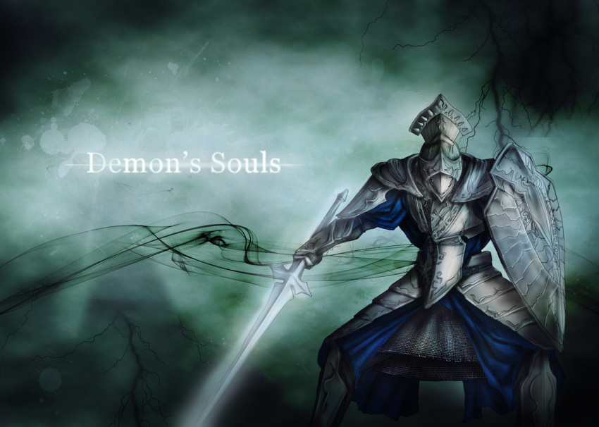 armor demon's_souls demon's_souls english full_armor garl_vinland helmet shield solo sword weapon