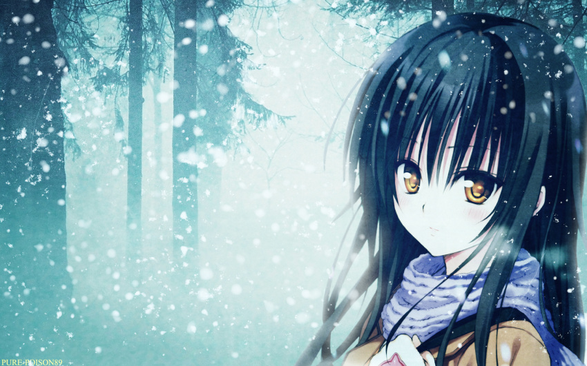 1girl artist_request kotegawa_yui snow to_love-ru to_love_ru