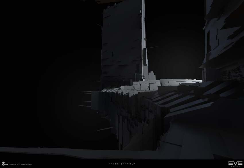 3d absurdres building commentary company_logo company_name copyright_logo copyright_name dark_background dated english_commentary eve_online extra-large_structure_(eve_online) grey_background greyscale highres keyshot_(medium) logo maya_(medium) megastructure monochrome no_humans official_art photoshop_(medium) realistic sobaku-chiuchiu space_station spacecraft upwell_consortium_(eve_online)