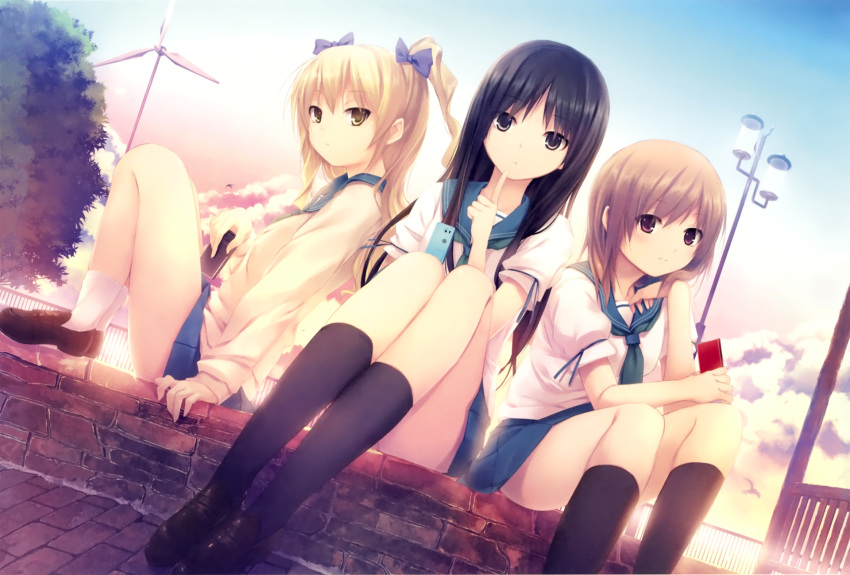 coffee-kizoku cure_girl hoshimiya_miyu nanjou_rena seifuku shiramine_rika twintails