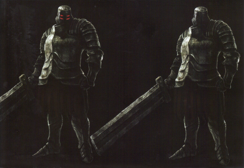 armor blunt_sword dark_souls highres iron_tarkus scan sword weapon