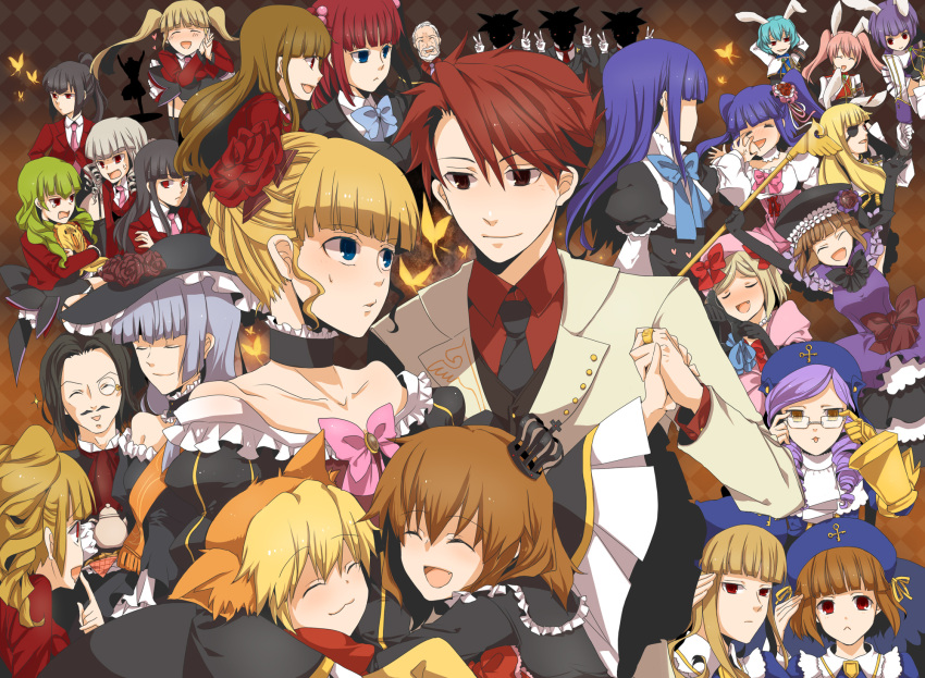 armband asmodeus bangs beatrice beelzebub belphegor bernkastel black_hair blonde_hair blue_eyes blue_hair blunt_bangs blush brown_hair bunny_ears butterfly choker closed_eyes cornelia cornelia_(umineko) crown dlanor_a_knox dress drill_hair eiserne_jungfrau elbow_gloves eva-beatrice eva_beatrice eyepatch facial_hair flower frederica_bernkastel frills furudo_erika gaap gauntlets gertrude glasses gloves goatman green_hair hair_bobbles hair_ornament hat highres hime_cut jacket jewelry kuriko_(scarlet_sky) lambdadelta lavender_hair leviathan leviathan_(umineko) long_hair lucifer mammon maria_(umineko) monocle mustache necktie orange_hair pink_hair ponytail purple_hair red_eyes red_hair ribbon ring ronove rose sakutaro sakutarou saliva satan scar scarf serious short_hair siesta00 siesta410 siesta45 siesta556 siesta_sisters silver_hair smile sparkle staff stakes_of_purgatory tea tears tongue toshiro_gohda twintails umineko_no_naku_koro_ni ushiromiya_ange ushiromiya_battler ushiromiya_kinzo ushiromiya_kinzou ushiromiya_maria v virgilia when_they_cry_3 when_they_cry_4 yellow_eyes