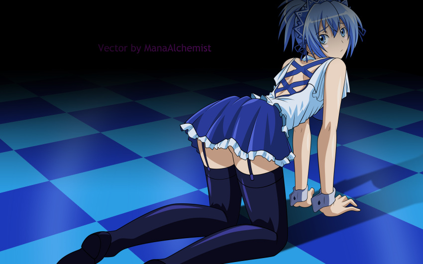 blue garter_belt kampfer senou_natsuru stockings thigh-highs vector