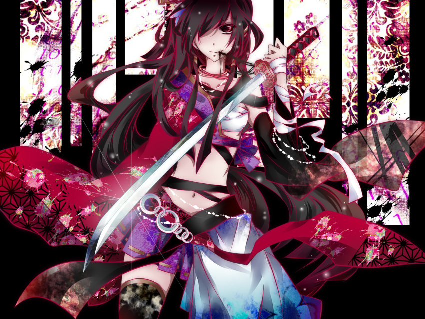 japanese_clothes sword tagme tyouya vocaloid weapon