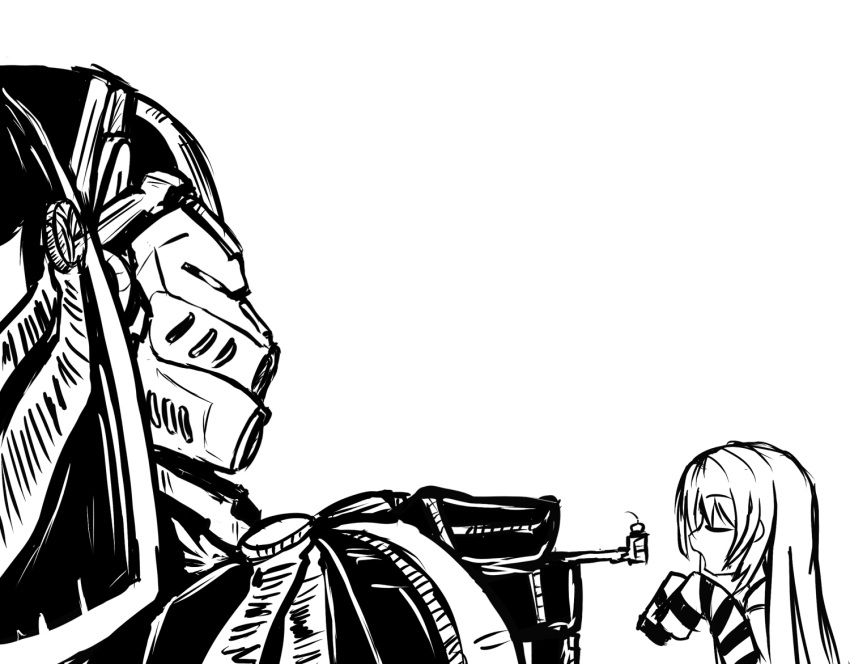 armor cake closed_eyes eyes_closed food invader monochrome open_mouth power_armor space_marines terminator_armor warhammer_40k