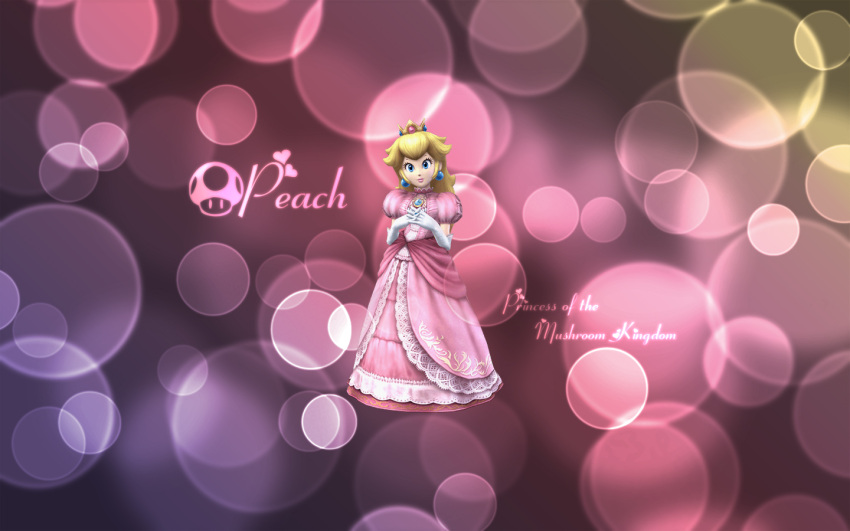 3d blonde_hair dress gloves nintendo princess_peach super_mario_bros