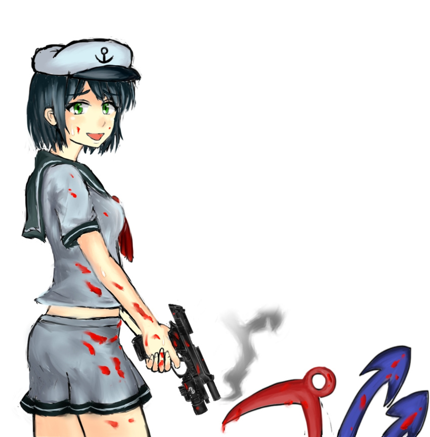 2girls blood gun handgun highres houjuu_nue m92f multiple_girls murasa_minamitsu murder pistol touhou weapon