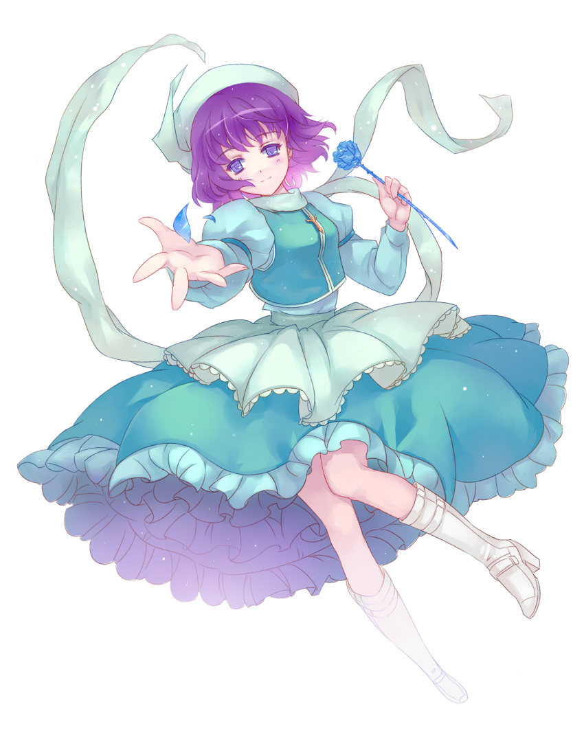 hat highres letty_whiterock purple_hair s.advent short_hair touhou transparent_background