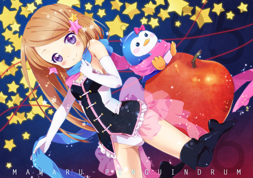 boots elbow_gloves long_hair mawaru_penguindrum sakuro takakura_himari