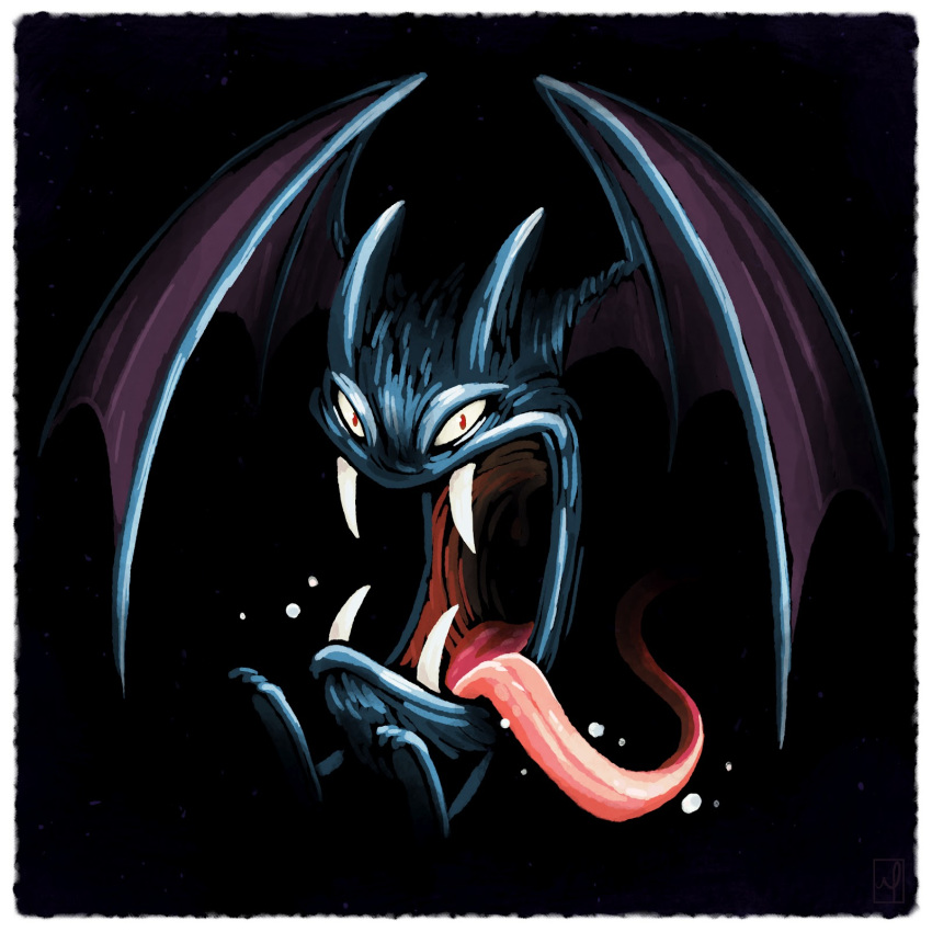 creepy golbat highres long_tongue m._s._corley no_humans pokemon solo tongue